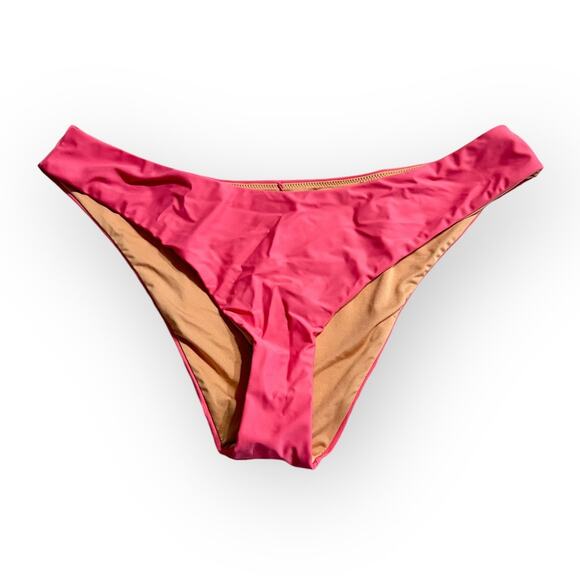 J.Crew Curved-Waist Cheeky Bikini Bottom Women's Plus XXL Pink NWT - Picture 1 of 8